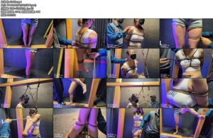 [雨辰原创] 小Q绳缚受辱记虐胸虐乳SPTK凌辱玩弄惨叫肉丝热裤背心日式并肘吊缚-丝依依