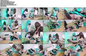 [刻猫猫] 不是色猫猫伪娘SP深喉口塞初音COSPLAY贞操锁-丝依依