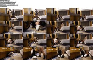 [美曦原创] 强制榨汁投喂圣水犬缚训练爬行小恶魔犬拿白色胶带把手和腿包起来训练四只蹄子爬在地上强制榨干最后犬缚喂食器强制投喂圣水-丝依依