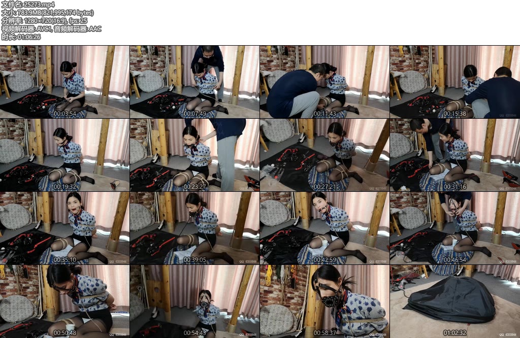 [随心原创] 空姐口球试验-丝依依