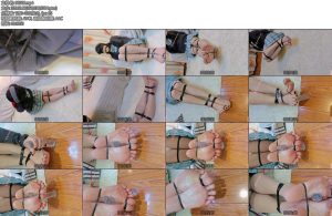 [司念念] 口球蒙眼裸足细胶带绑脚趾涂抹润滑油假阳ju足j-丝依依