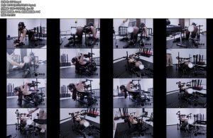 [缚心室] 黑丝小美女的拘束架体验三种姿势超长时长炮机郊狼AV棒折磨郊狼直接开到100自动挡自己动大量喷水-丝依依