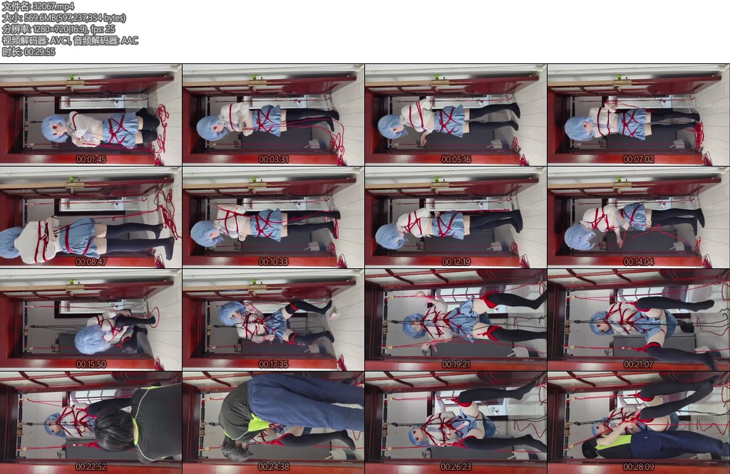 [亚洲绳艺] 天天的开腿吊缚强高姿势舒服的摩擦起双腿-丝依依