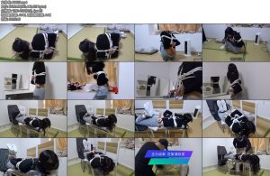 [新月原创] 红豆定拍被缚女孩挣扎剪绳再被抓回-丝依依