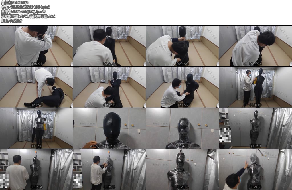 [狸猫原创] 女Mzentai单手套保鲜膜全包吊缚塑料袋X_X-丝依依