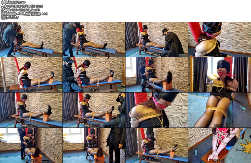 [一绳所爱] 小花影极限老虎凳调校 超大口球鞭打TK-丝依依