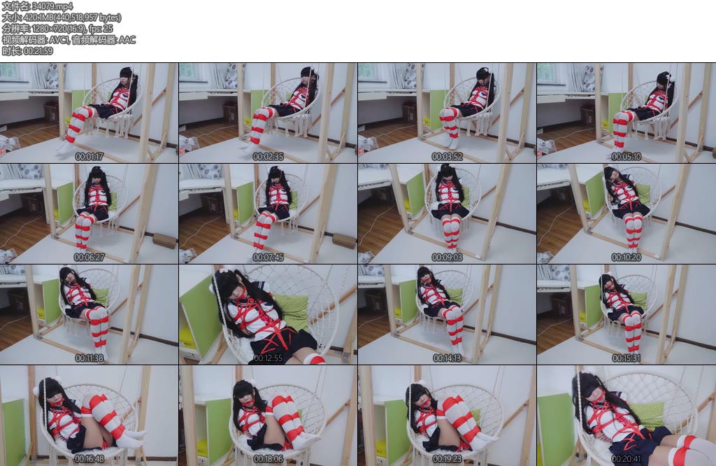 [亚洲绳艺] 可爱的JK妹妹红绳捆绑放置-丝依依