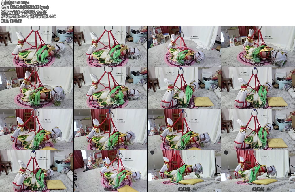 [坎喵原创] 坎喵 原神cos草神纳西妲白丝驷马悬吊电击痛苦挣扎-丝依依