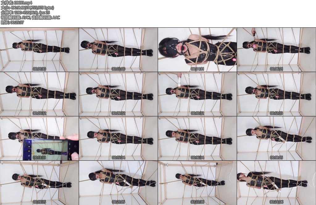 [亚洲绳艺] 性感黑丝高跟捆绑超紧密禁锢拘束放置调教-丝依依