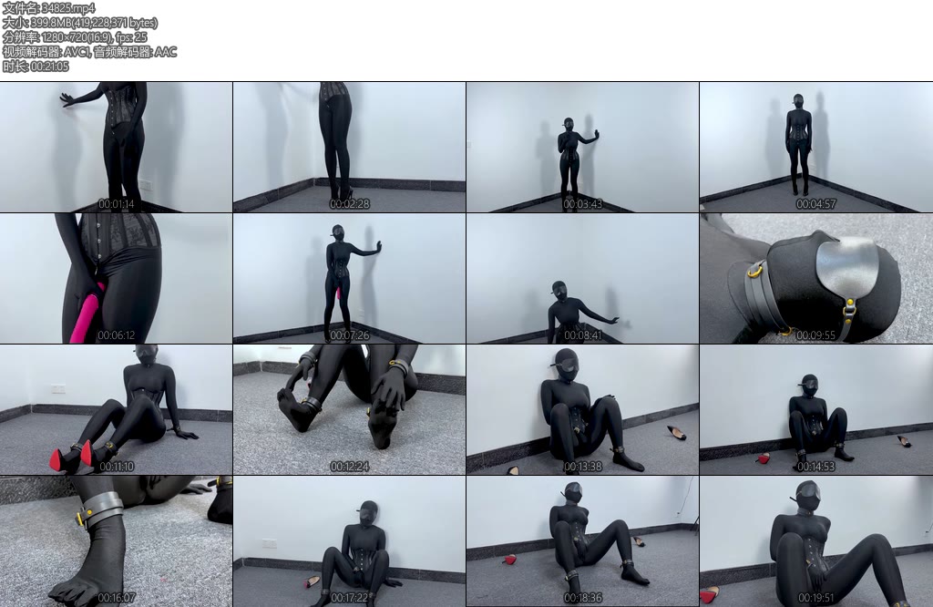 [无脑鱼工作室] 少女的全包紧身衣训练拘束具高跟Zentai全包束腰姬玩具自嗨紧身摩擦站立训练-丝依依