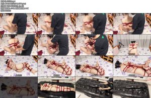 [一颗露露子] 丸子头裸体日式捆绑驷马放置被绑着送进真空床吸紧按摩调教和郊狼电击-丝依依