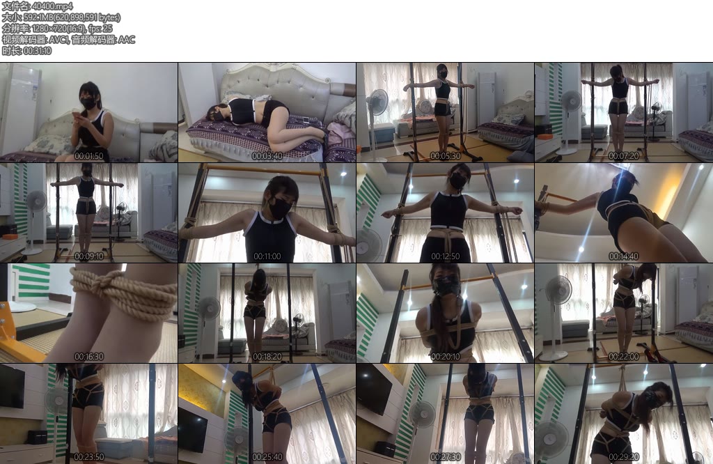[新月原创] 佳怡工作室佳怡定拍双脚离地超紧吊缚股绳折磨妹子被折磨到面部扭曲直喊疼还被抓-丝依依