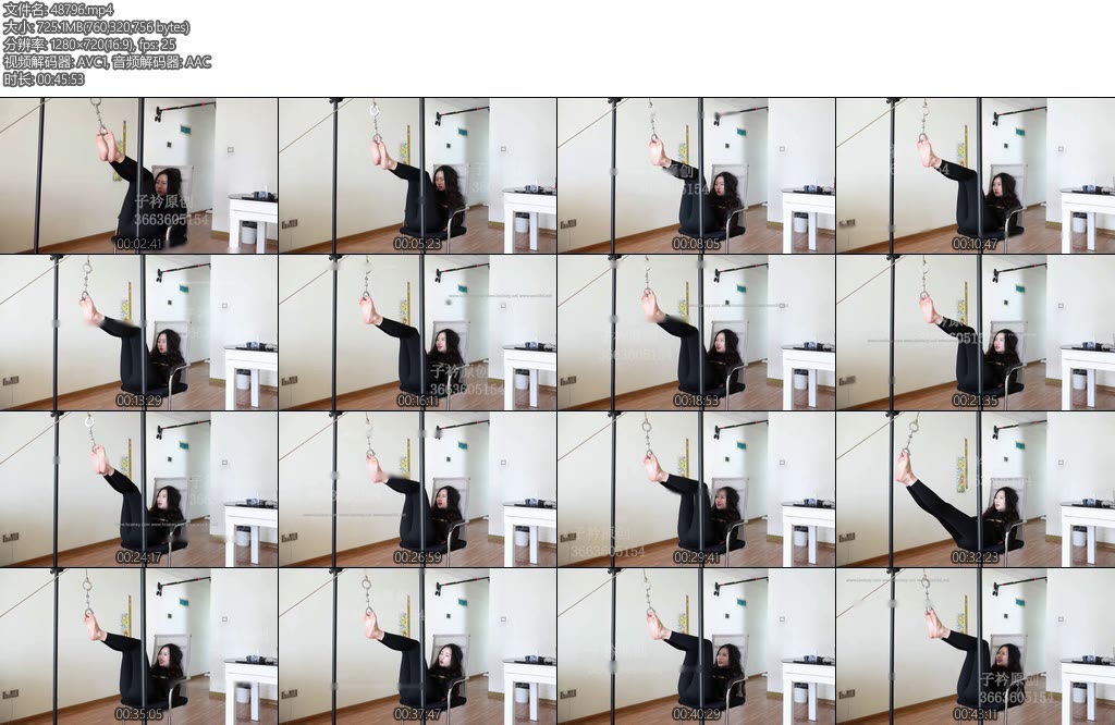 [子衿原创] 妍如拇指铐吊脚趾挑战-丝依依