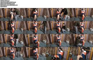 [随心原创] 江奈被调叫的JK女全身胶带缠绕白布胶布嘟嘴电贴片-丝依依