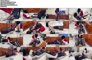 [糖糖原创] 欧美复刻金属拘束驷马训练器双百合调教超长时间放置成为一个无法移动的人体家具在燥热和绝望中达到羊糕最后进入新的煎熬AV棒电击控制皮鞭头套绳子驷马训练器-丝依依