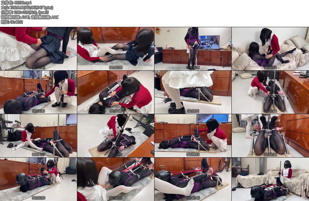 [糖糖原创] 欧美复刻金属拘束驷马训练器双百合调教超长时间放置成为一个无法移动的人体家具在燥热和绝望中达到羊糕最后进入新的煎熬AV棒电击控制皮鞭头套绳子驷马训练器-丝依依