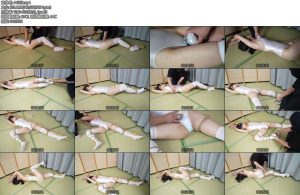 [象人原创] 小0白色泳衣大腿袜一字捆绑按摩机器tk-丝依依