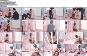 [亚洲绳艺] 冷酱捆绑拘束带道具笼中定时锁逃脱-丝依依