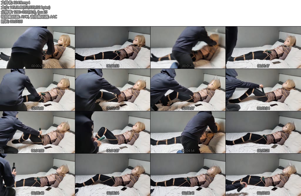 [亚洲绳艺] 星河kigurumi体操服多层丝袜全身捆绑强制gchx控制-丝依依