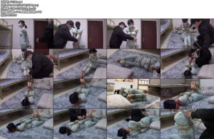 [新月原创] 00后 红豆 睡衣马尾新造型 极品身材大长腿 直臂驷马绑着玩 兴奋挣扎太刺激-丝依依