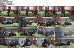 [WN原创] 黑丝美女诺诺初绑驷马调教，强制带鼻钩，严厉马具口球-丝依依