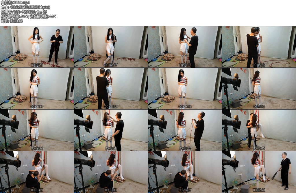 [随心原创] 白袜单腿吊 江奈 单腿吊绑-丝依依