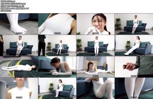 [得意客] 提现木偶白丝玩物（01）御姐美女柳洋被穿上奇怪白丝紧身衣被遥控器肆意控制玩弄白丝美腿白丝长手套-丝依依