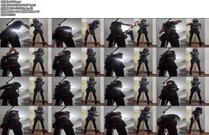 [CD伪娘] 用单手套在罚站架上自缚-丝依依