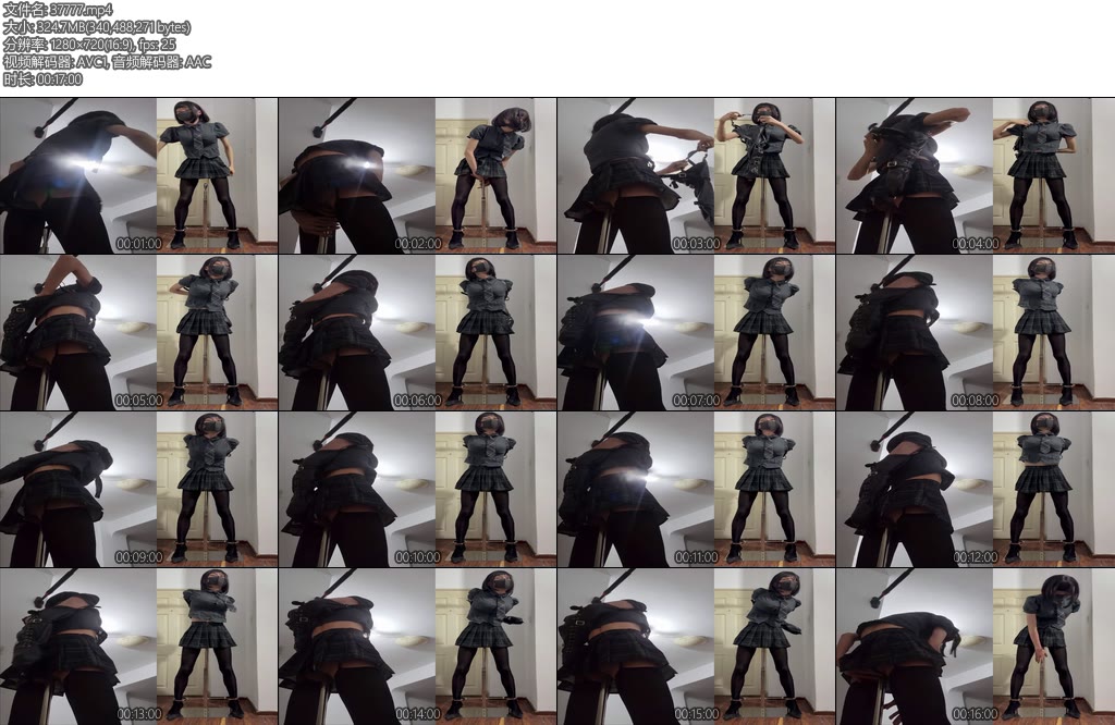 [CD伪娘] 用单手套在罚站架上自缚-丝依依