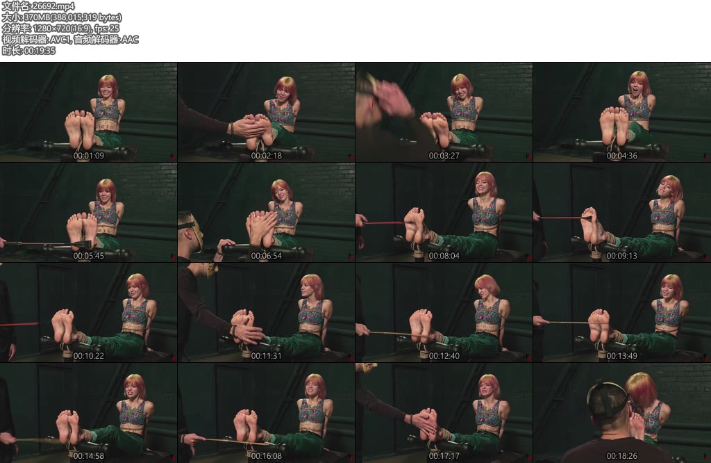 [欧美绳艺] RussianFetish Bastinado action for funny and charming Boltushka-丝依依