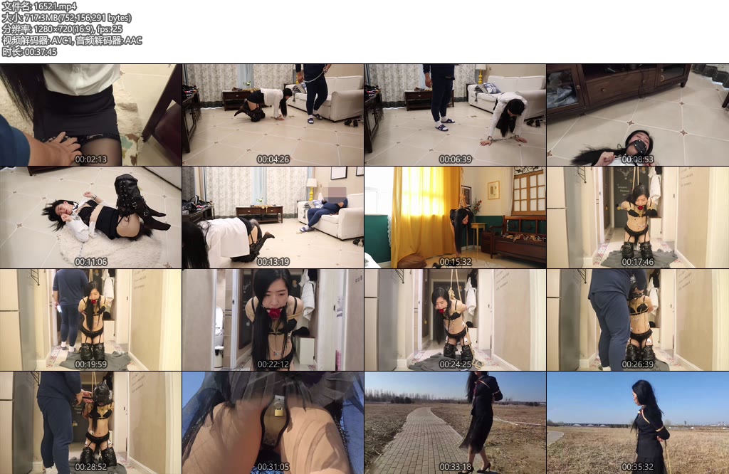 [夜未央] 妻奴之假日游戏（上集）日常枷锁束缚 K9羞辱 吊缚 真实鞭打 电击 口塞等等-丝依依