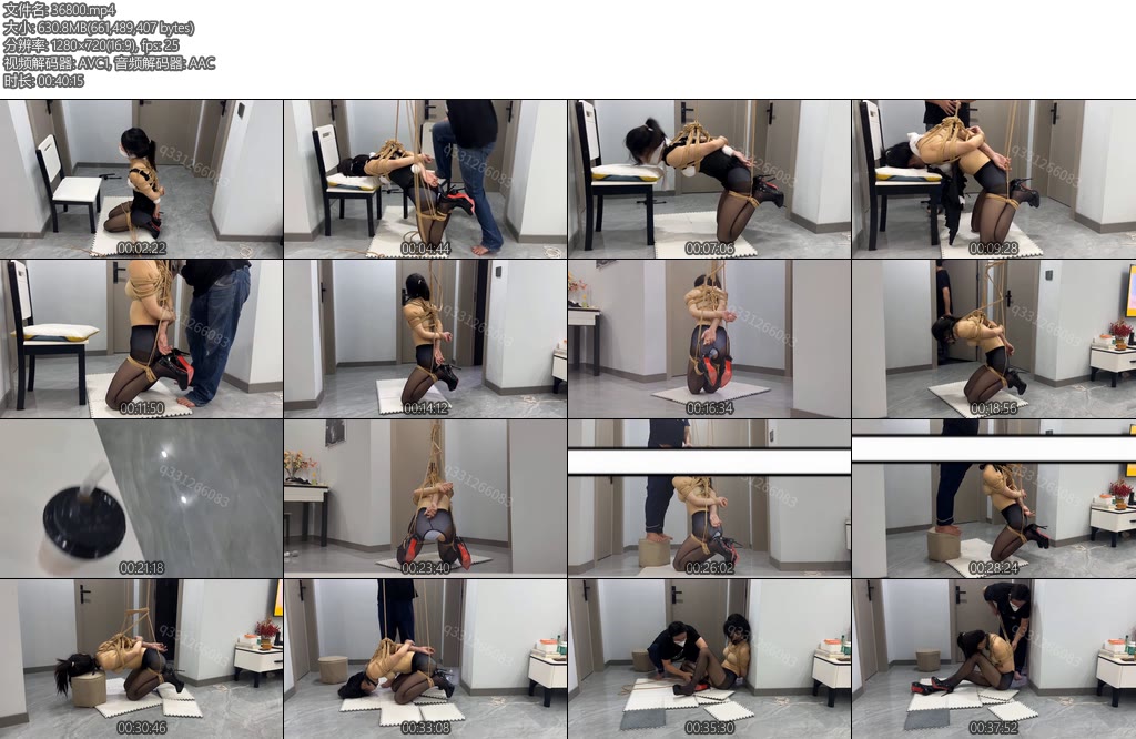 [欢乐谷] 生活中的阳光女孩改造计划（2）被捆在沙发上的m随着沙发被s无情的拖走后，s开始准备计划在某站看到的一个早就想玩的捆绑方式，双膝跪缚-丝依依