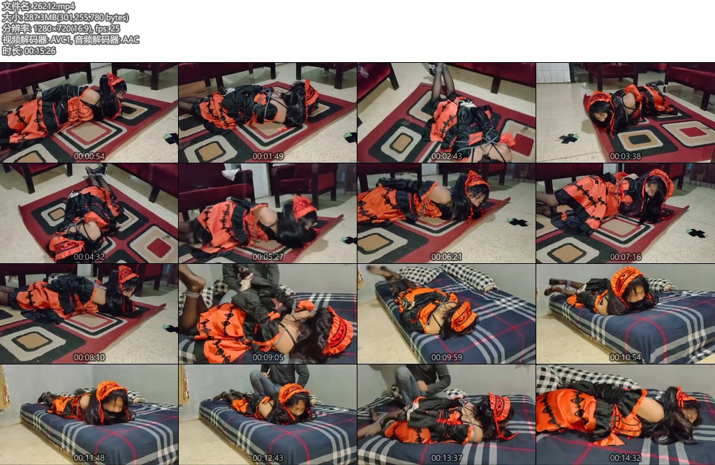 [亚洲绳艺] Cos奴役系列狂三逃脱挑战狂三被组织牵制权力被夺走如果狂三成功通过这一挑战他们将恢复她的力量光滑的黑色丝袜和闪亮的服装-丝依依