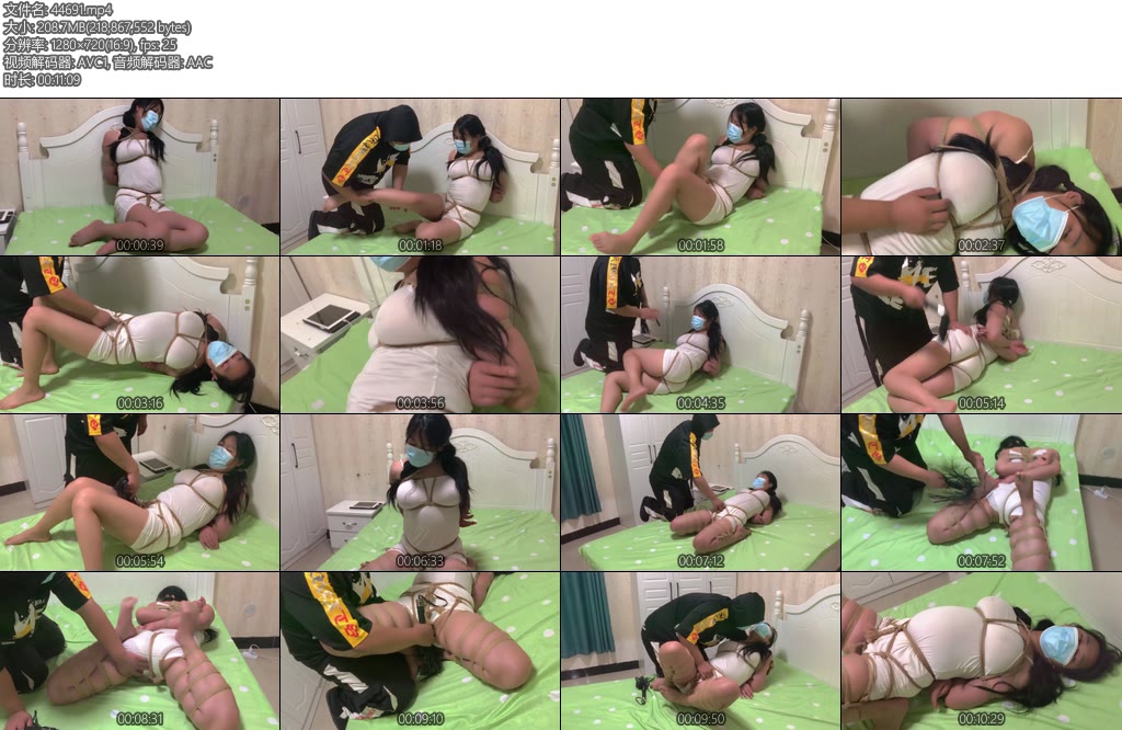 [朱雀雀] 白色睡衣捆绑调教不听话的矿泉水-丝依依