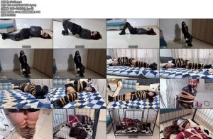 [梦川原创] 纯捆挣扎拘禁系列绑架美女大学生上部-丝依依