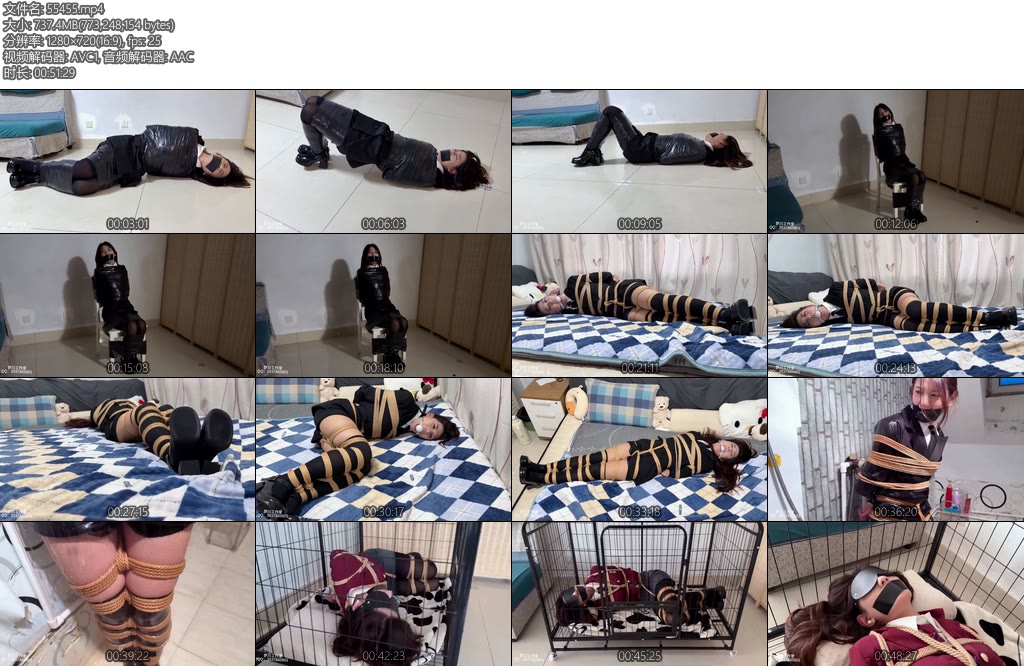 [梦川原创] 纯捆挣扎拘禁系列绑架美女大学生上部-丝依依