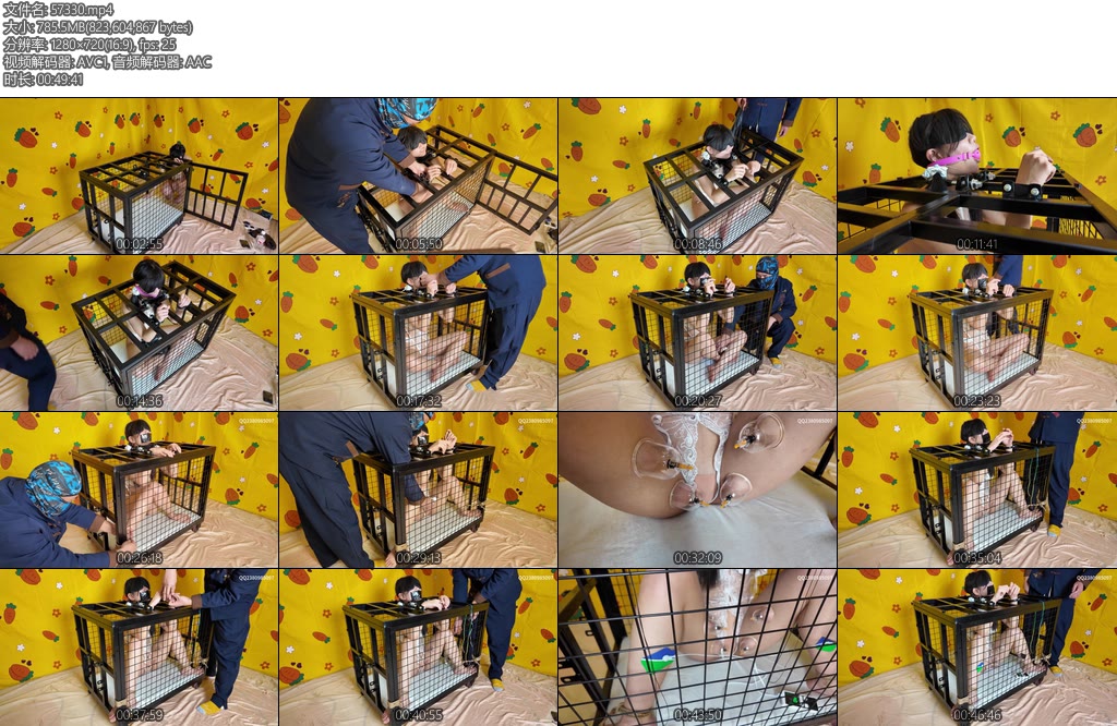 [道士下山] 体验笼中哀嚎折磨蒙眼头脚固定拔罐神器口球胶带封嘴震动棒抚摸皮鞭手指固定捆绑最可怕的电极片-丝依依