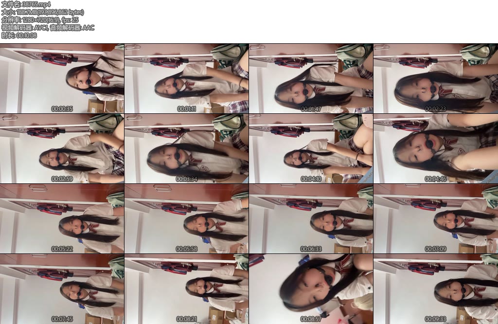 [惜缘原创] 模特果果JK鼻夹X_X口球口水玩弄X_X只能靠口球洞呼吸-丝依依