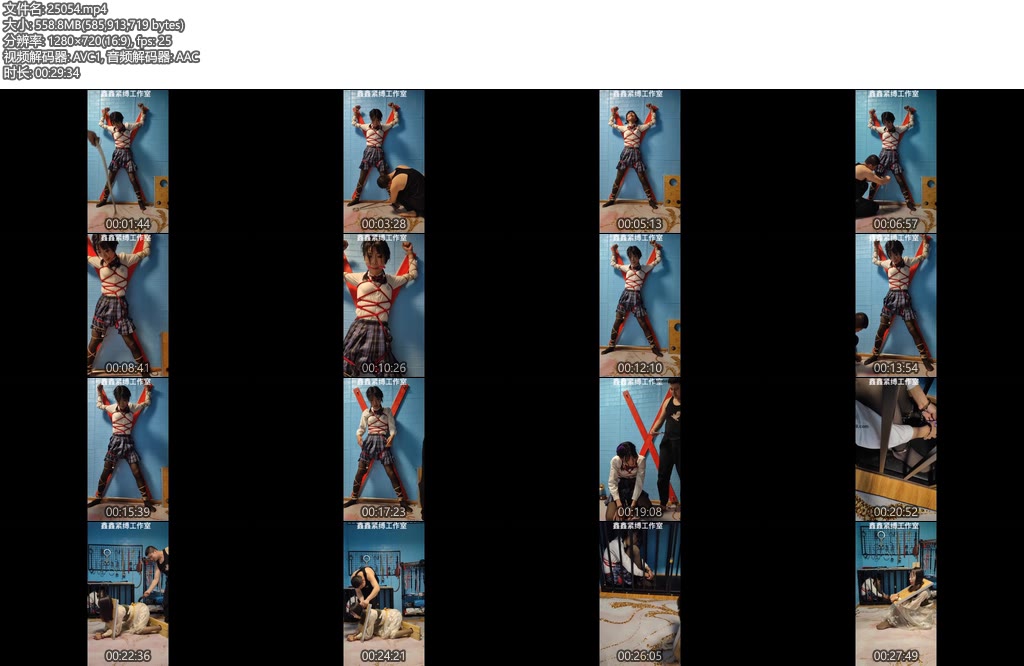 [鑫鑫原创] 悦悦龟甲缚被绑在X架子上鞭打折磨直播调教小肉臀助阵-丝依依