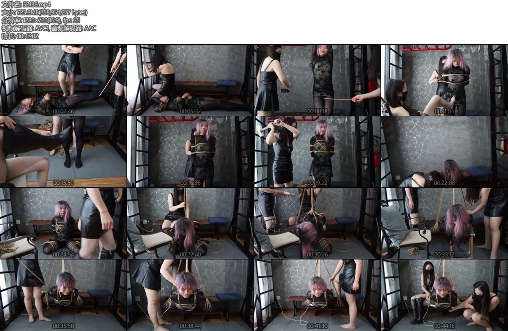 [冷月原创] 恶魔健身房兔兔被骗进一家两位女士开的健身房中健身没有想到两位女教练居然是绳缚女王s兔兔被打扮成男娘的模样嘴上戴上螺栓固定的大口赛口水止不住的流然后又被两位女王全身吊起来训练震动棒强制高潮语言羞辱-丝依依