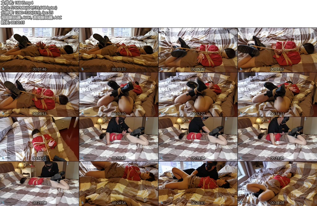 [JS原创] 琳洛 肉丝短靴驷马捆绑 脸部绳子缠绕 蜜洞刺激到湿润-丝依依