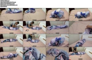 [可视原创] 小姐姐沦为等身抱枕被各种蹂躏二次元限定皮肤全包裹皮带上下包裹美少女挣扎求饶-丝依依