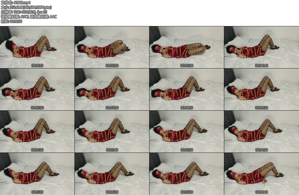 [青缚社] 小鑫红裙捆绑放置下-丝依依