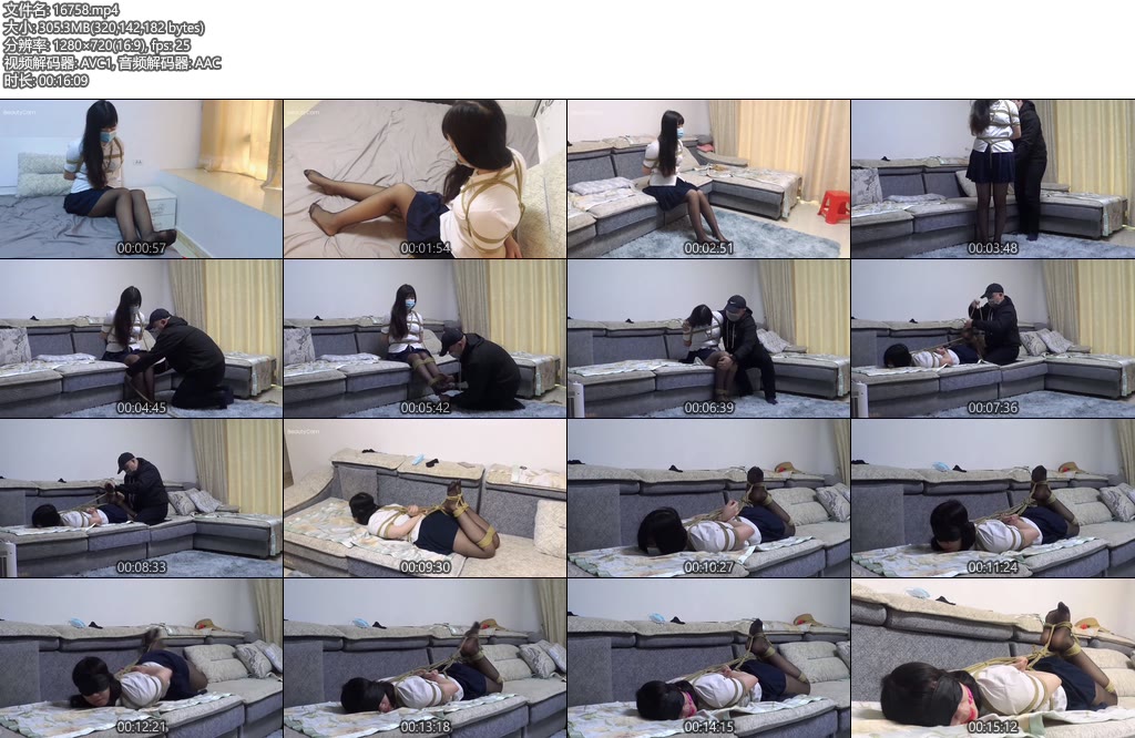 [新月原创] 00后小美女玉箫 极品黑丝 蒙眼口塞 十分漂亮的玉足驷马捆绑 股绳挣扎-丝依依