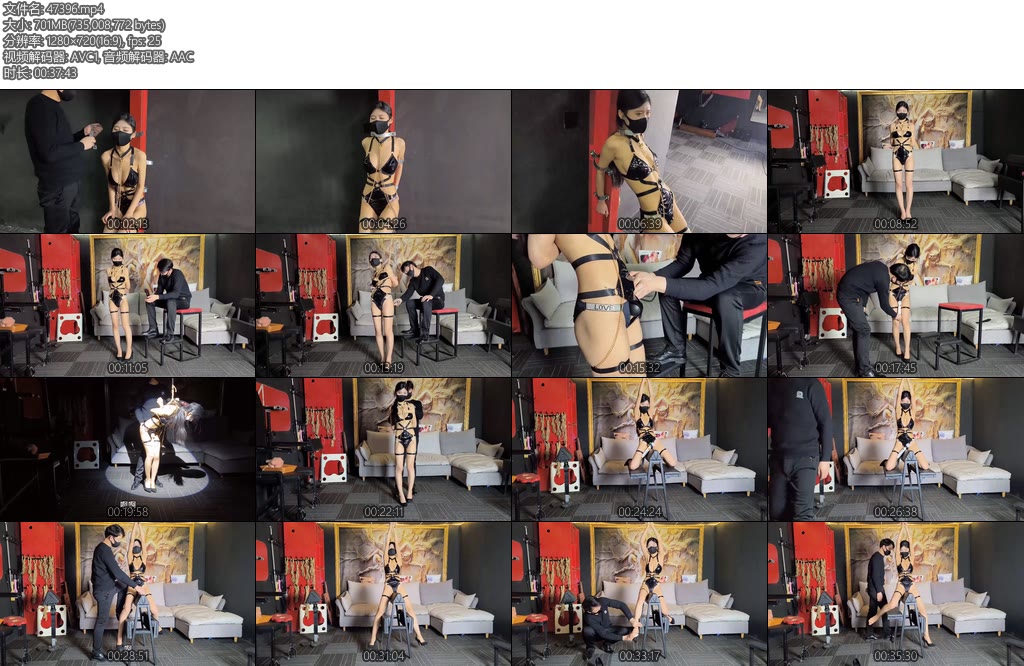 [意之窗] 汤圆从笼子里放出来用犬链子牵着用扩张器吓唬-丝依依