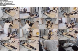 [欢乐谷] 性感黑丝全包衣捆绑调教和捆绑放置睡觉到天亮-丝依依