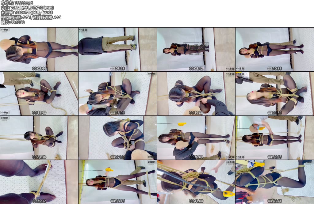 [clz原创] 思思黑丝m脚吊，分脚吊-丝依依