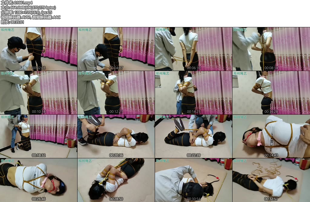 [一绳所爱] 玥儿极限驷马捆绑，柔软和耐力好强的女孩，极限欧式捆绑-丝依依