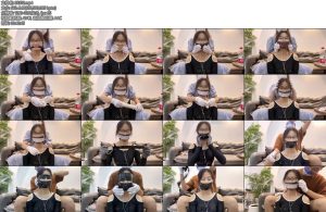 [默示录] 缚艺录原创小雅5层胶带下的无奈小雅自己玩了起来丝巾勒嘴最后胶带全部封起来-丝依依