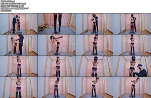 [亚洲绳艺] 高跟长靴乳贴单手套后手吊口球郊狼电击啵啵贝糕朝-丝依依